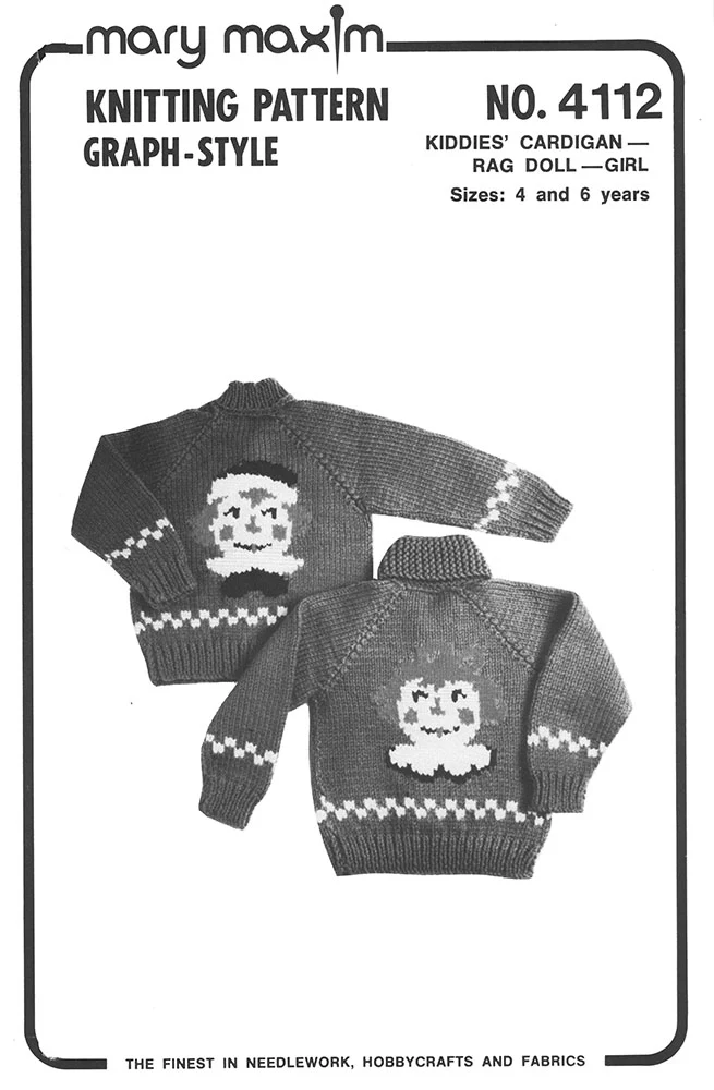 Kiddies' Rag Doll - Girl Cardigan Pattern - Image 2