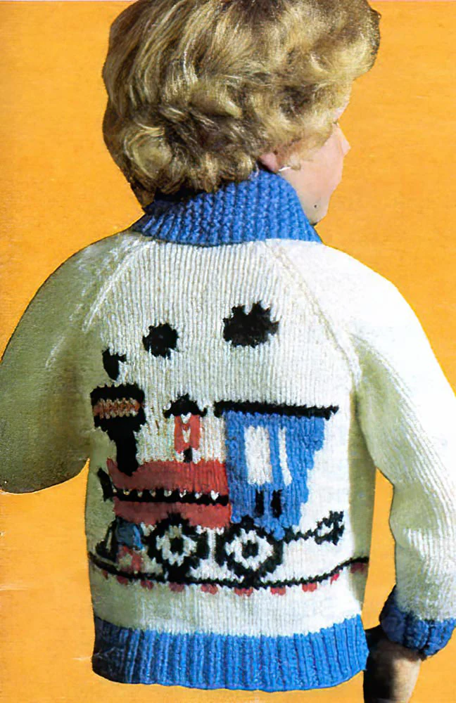 Kiddies' Train Cardigan Pattern - Image 2