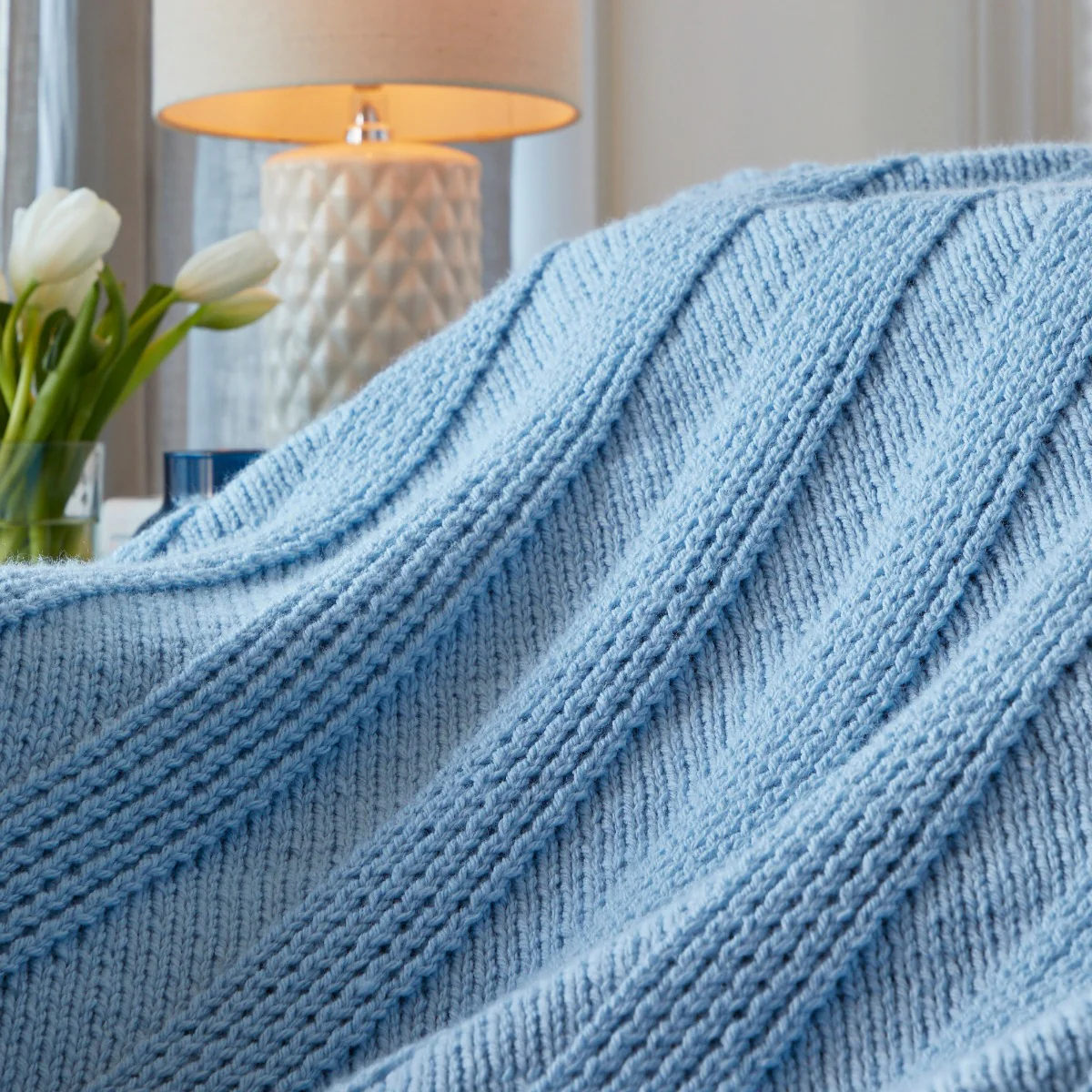 Knit Diagonal Afghan - Image 2