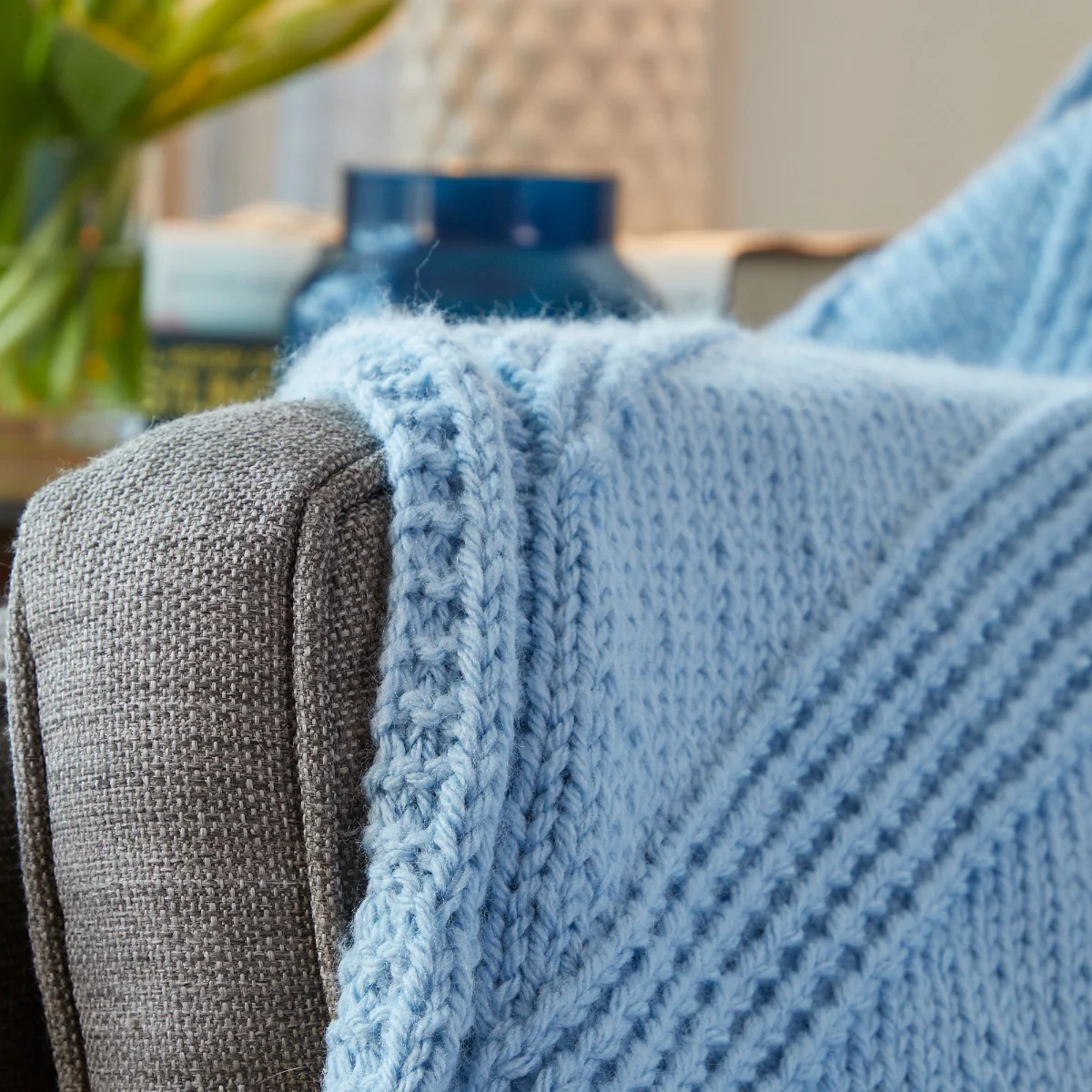 Knit Diagonal Afghan - Image 4