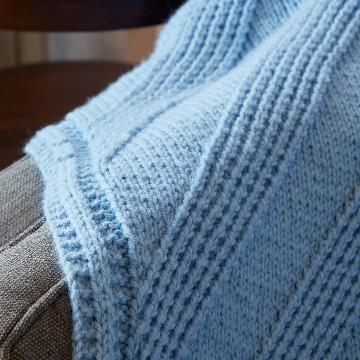 Knit Diagonal Afghan - Image 5