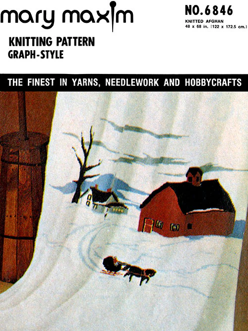 Snow Scene Knitted Afghan Pattern - Image 2