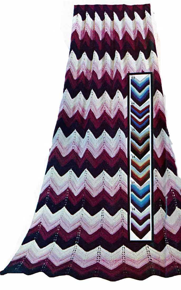 Knitted Ripple Afghan Pattern - Image 2