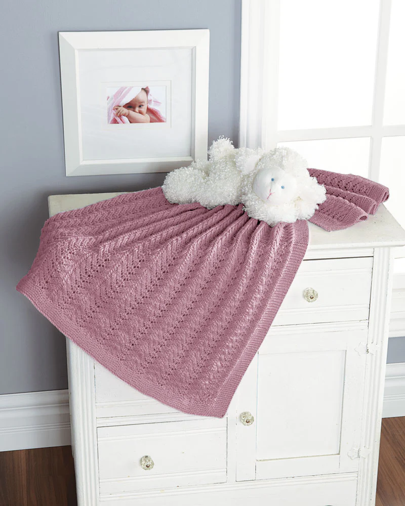 Lace Chevron Baby Blanket - Image 2