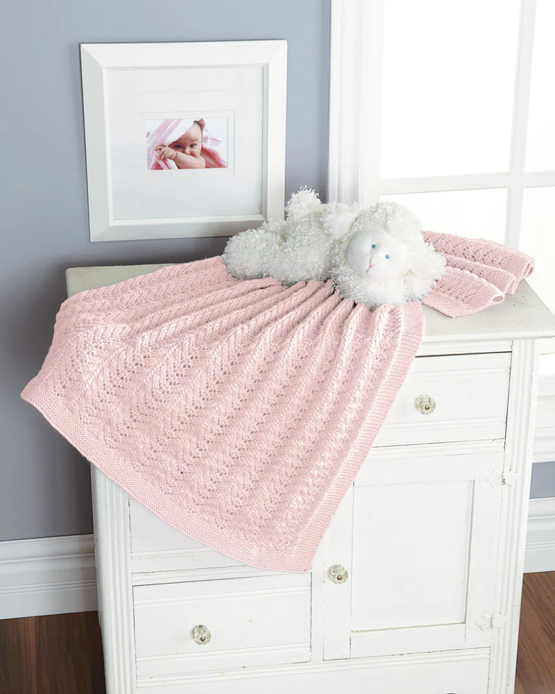 Lace Chevron Baby Blanket - Image 3