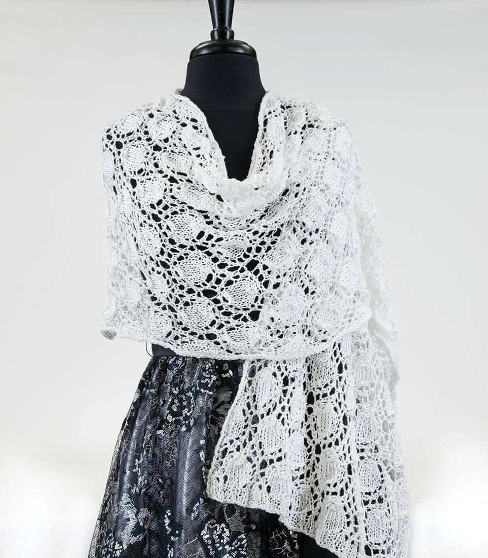 Lacy Knit Medallion Wrap Pattern - Image 2