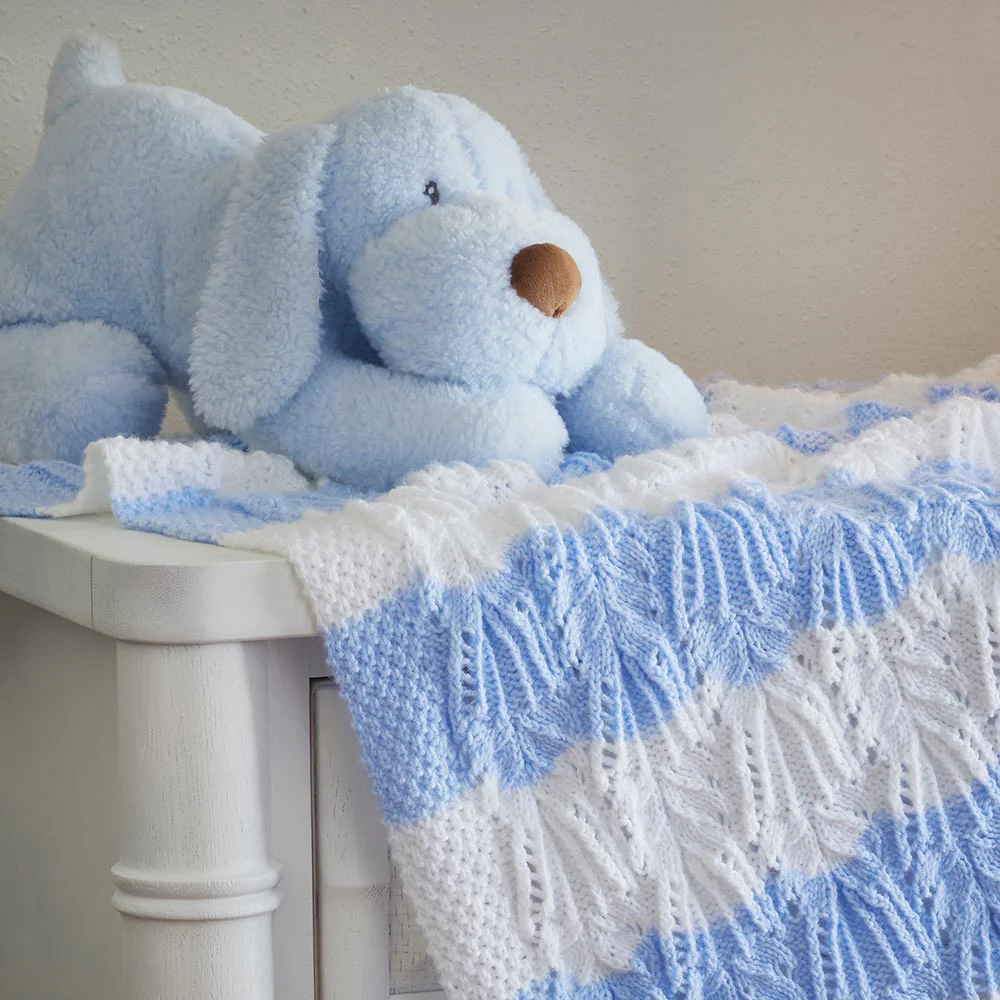 Lacy Stripes Baby Blanket - Image 3