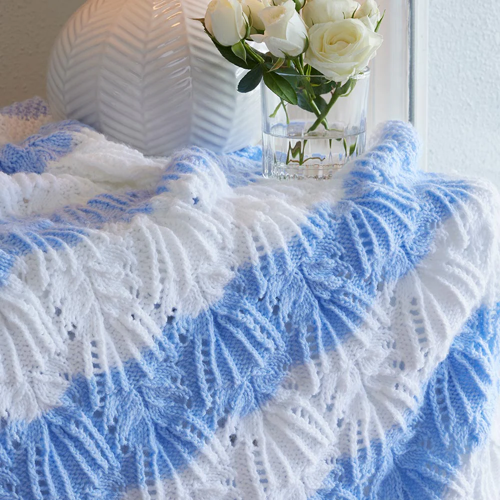 Lacy Stripes Baby Blanket - Image 4