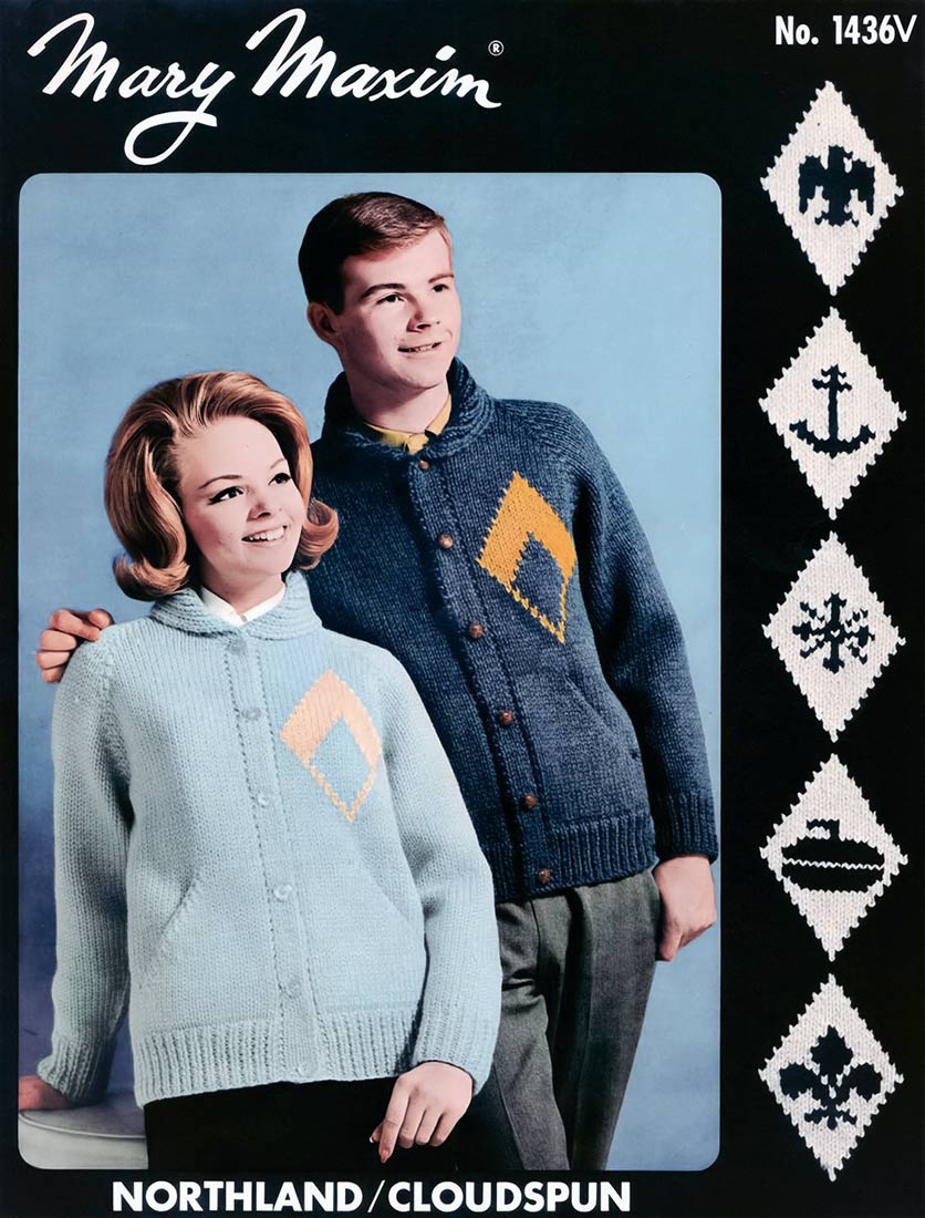 Ladies' and Youth Diamond Cardigan Pattern - Image 2