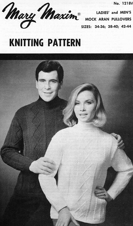His 'N Hers Mock Aran Pullovers Pattern - Image 2