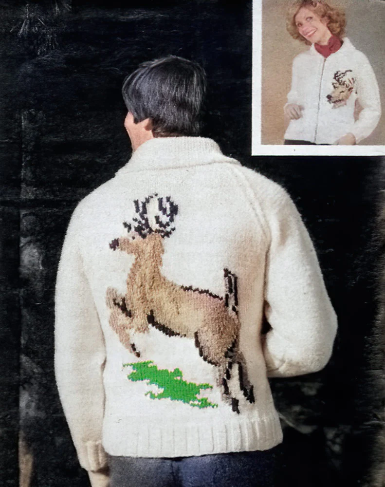 Ladies' and Youths' Whitetail Deer Cardigan Pattern - Image 3