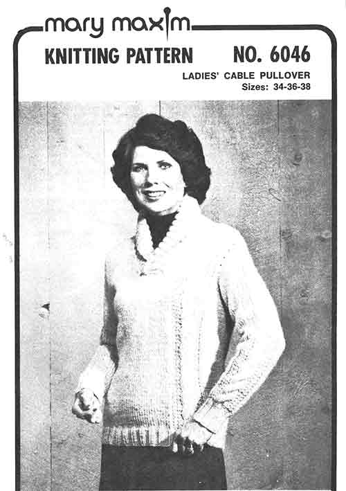 Ladies Cable Pullover Pattern - Image 2