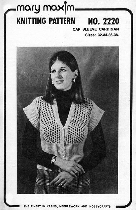 Ladies' Cap Sleeve Cardigan Pattern - Image 2