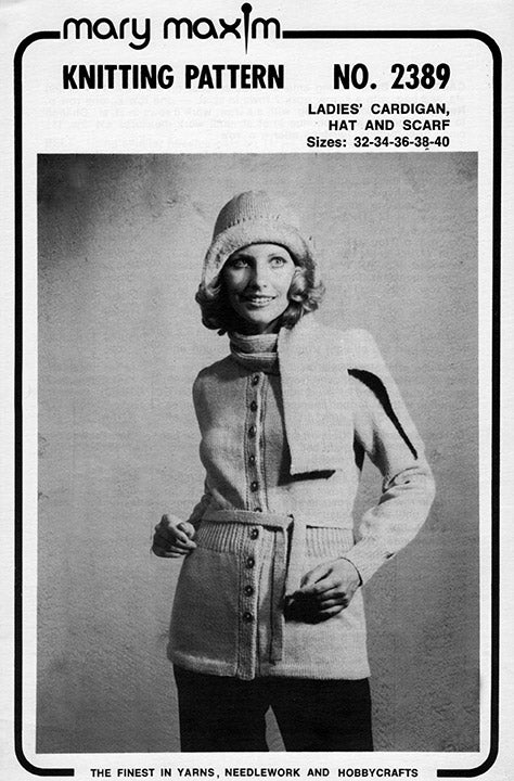 Ladies' Cardigan, Hat and Scarf Pattern - Image 2
