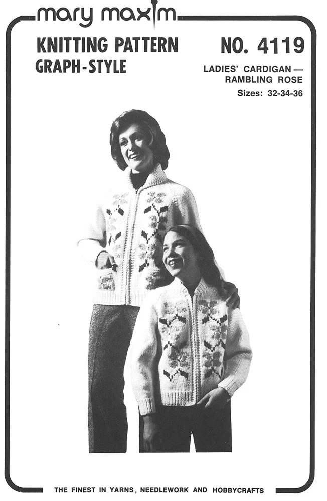 Ladies' Cardigan -  Rambling Rose Pattern - Image 2