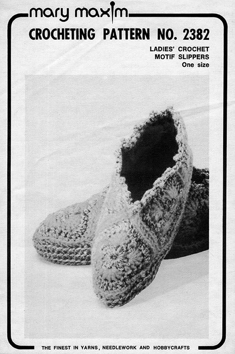 Ladies' Crochet Motif Slippers Pattern - Image 2