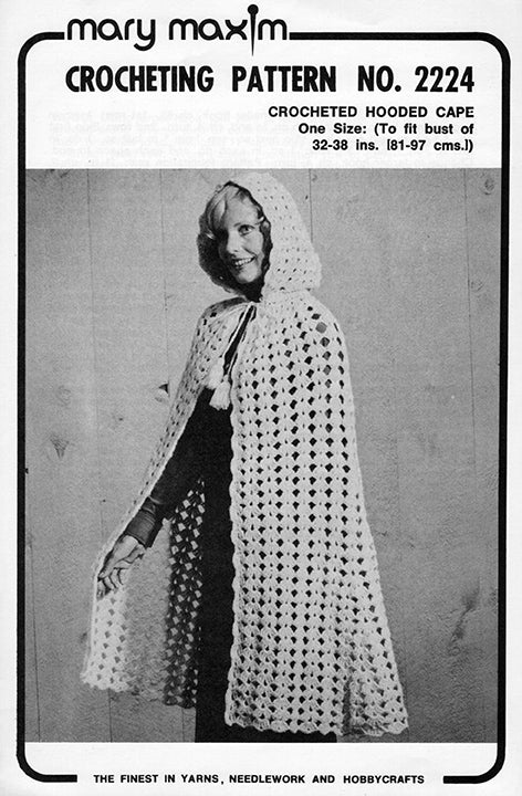 Ladies' Crocheted Hooded Cape Pattern - Image 2