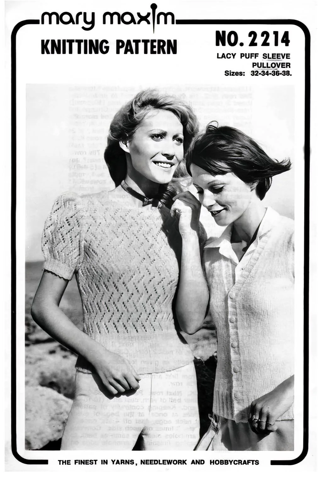 Ladies' Lacy Puff Sleeve Pullover Pattern - Image 2