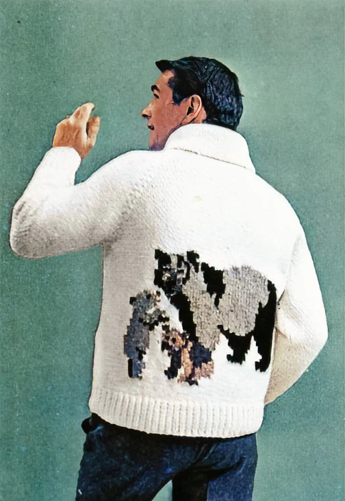 Ladies' or Youth's Bear and Cubs Cardigan Pattern - Image 2