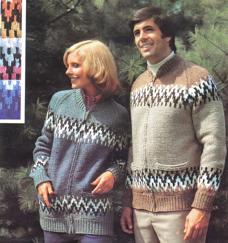 Ladies or Youth's Geometric Cardigan Pattern - Image 2