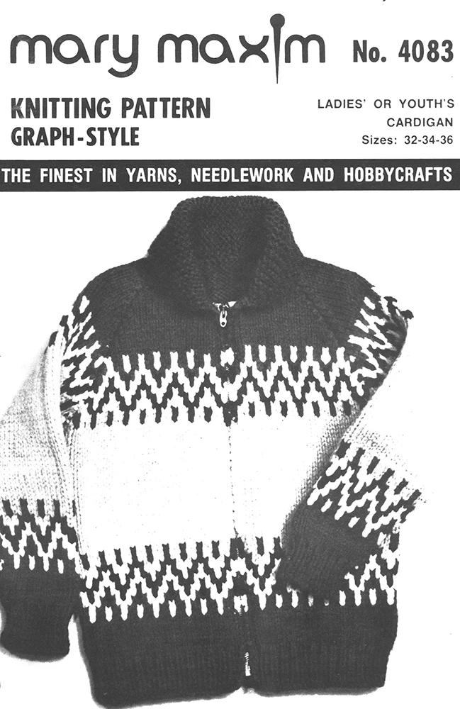 Ladies or Youth's Geometric Cardigan Pattern - Image 3
