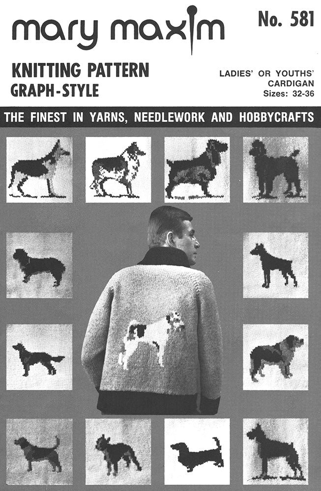 Ladies' or Youth's Dog Cardigan Pattern - Image 3