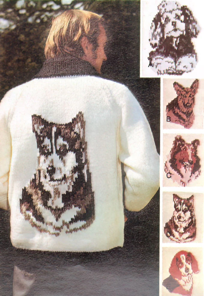 Ladies' or Youth's Dog Cardigan Pattern - Image 2