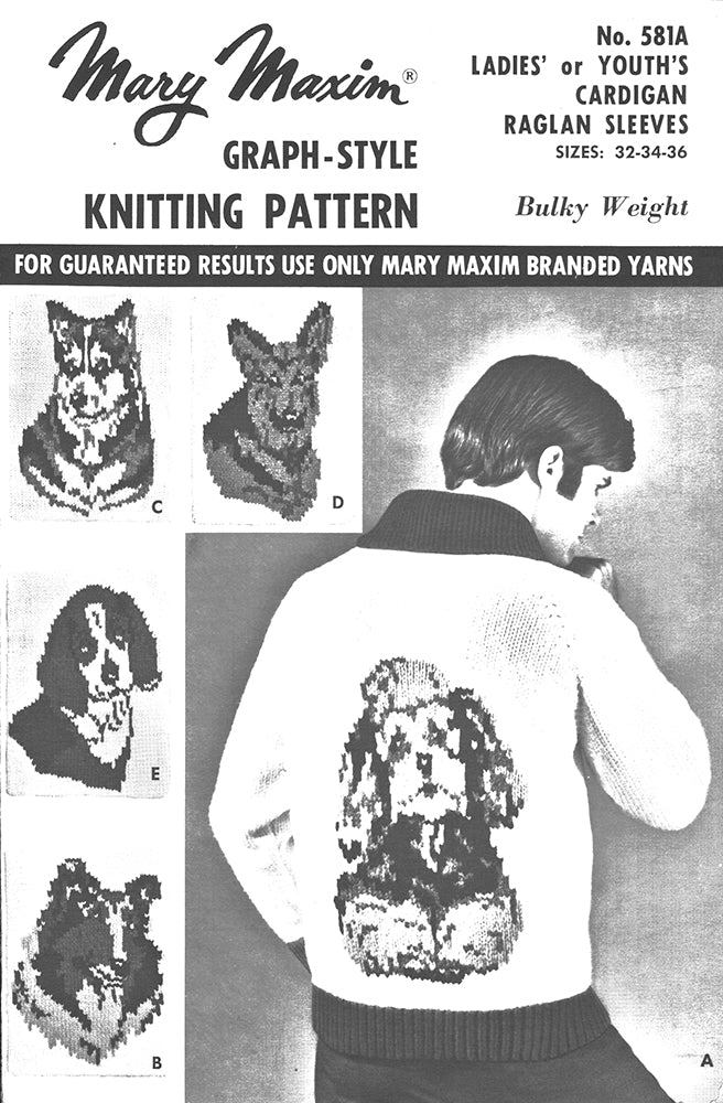Ladies' or Youth's Dog Cardigan Pattern - Image 3