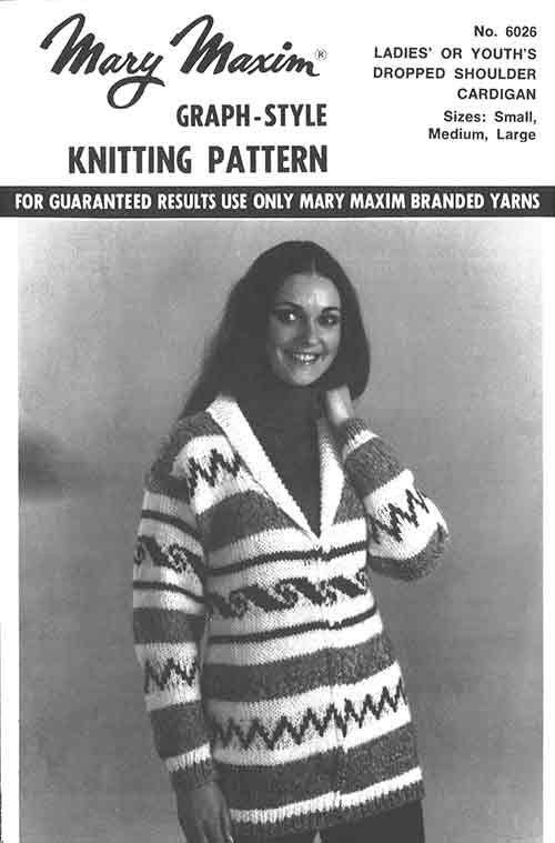 Ladies' or Youth's Dropped Shoulder Cardigan Pattern - Image 2