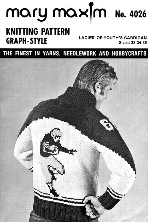Ladies' or Youth's Football Player Cardigan Pattern - Image 3