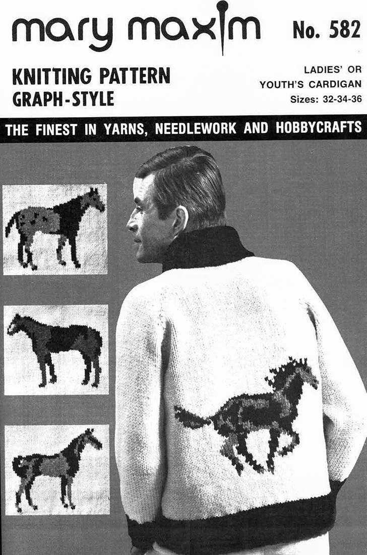 Horses Ladies' or Youth's Cardigan Pattern - Image 2