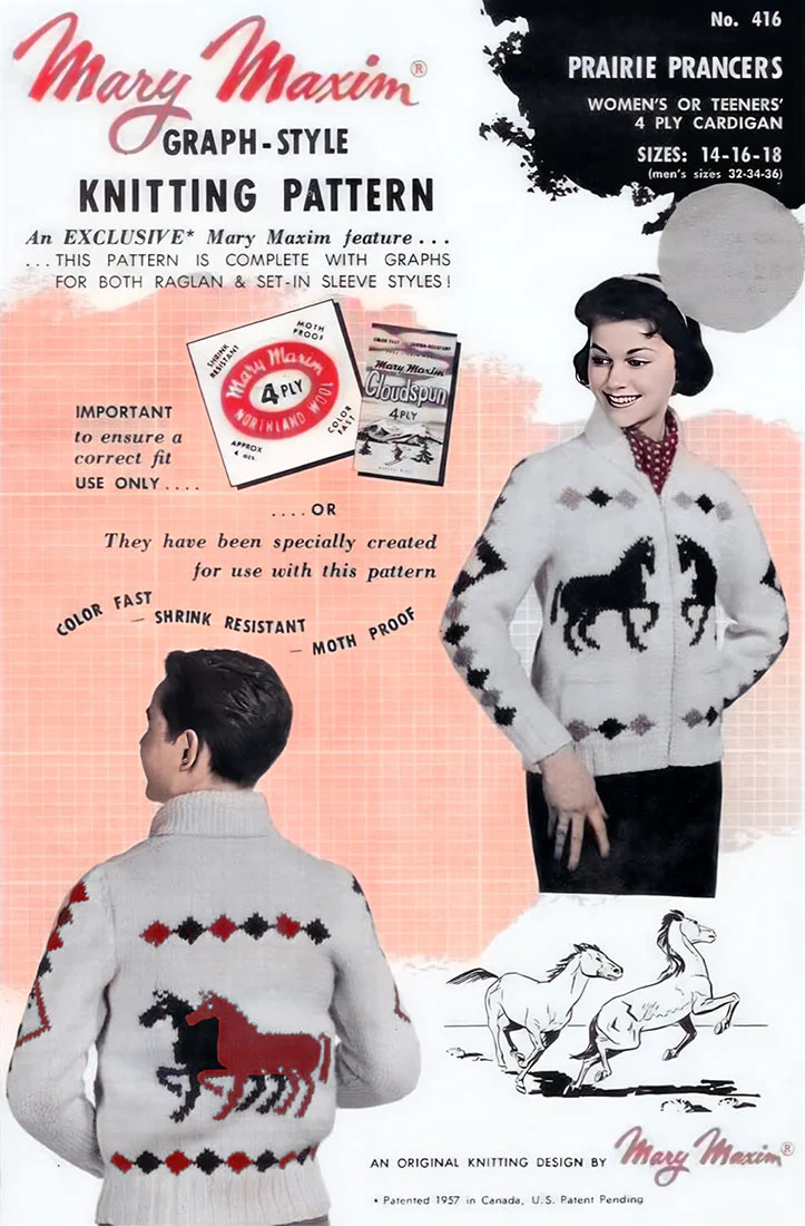 Ladies' or Youth's Prairie Prancers Cardigan Pattern - Image 3