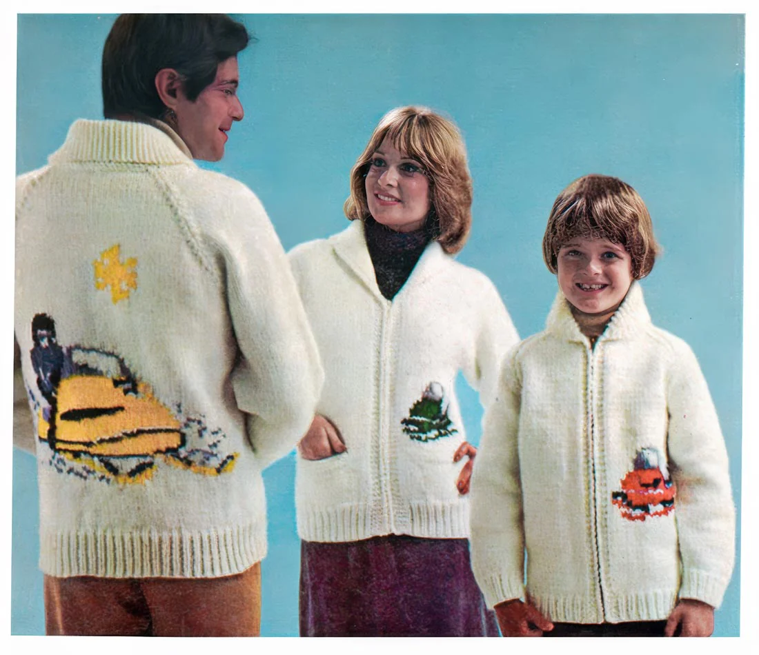 Adults Snowmobile Cardigan Pattern - Image 3