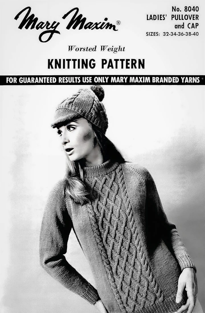 Ladies' Pullover And Cap Pattern - Image 2