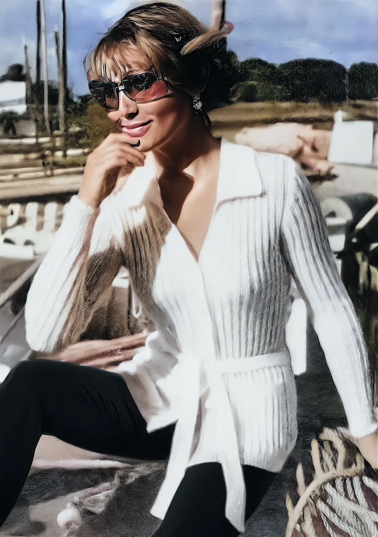 Ladies' Ribbed Belted Cardigan Pattern - Image 2