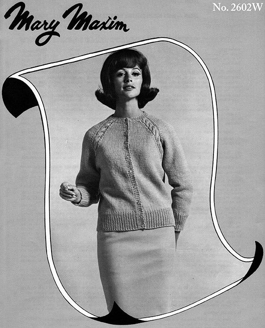 Ladies' Worsted Weight Cable Cardigan Pattern - Image 2