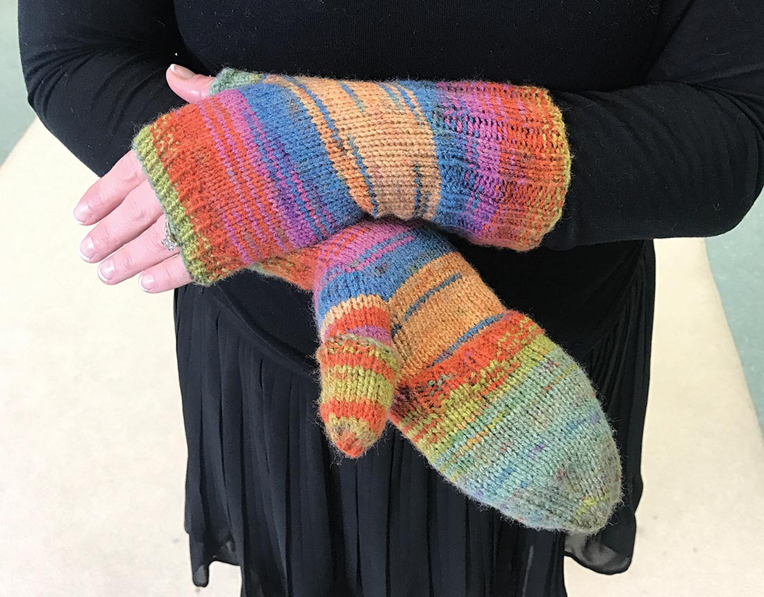 Leg Warmers, Scarf, and Convertible Mittens Pattern - Image 2