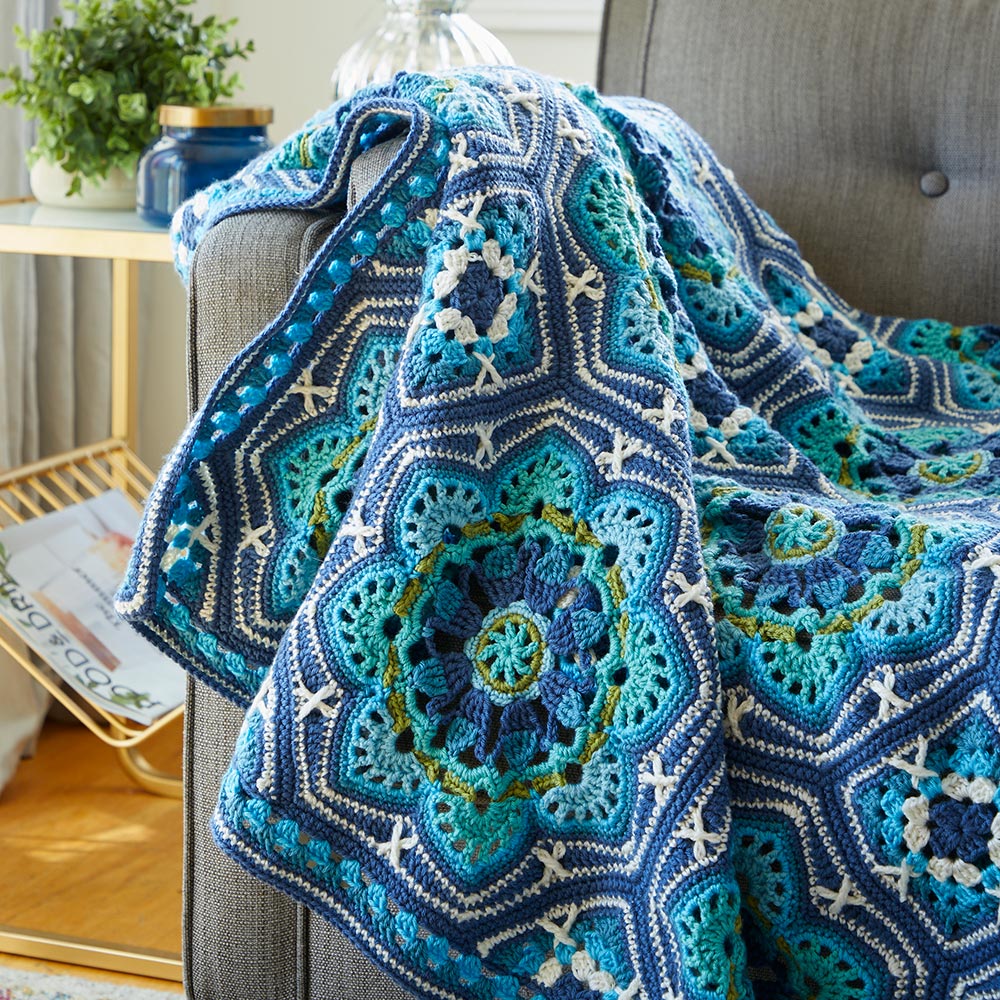 Light Blue Persian Tiles Throw - Image 3