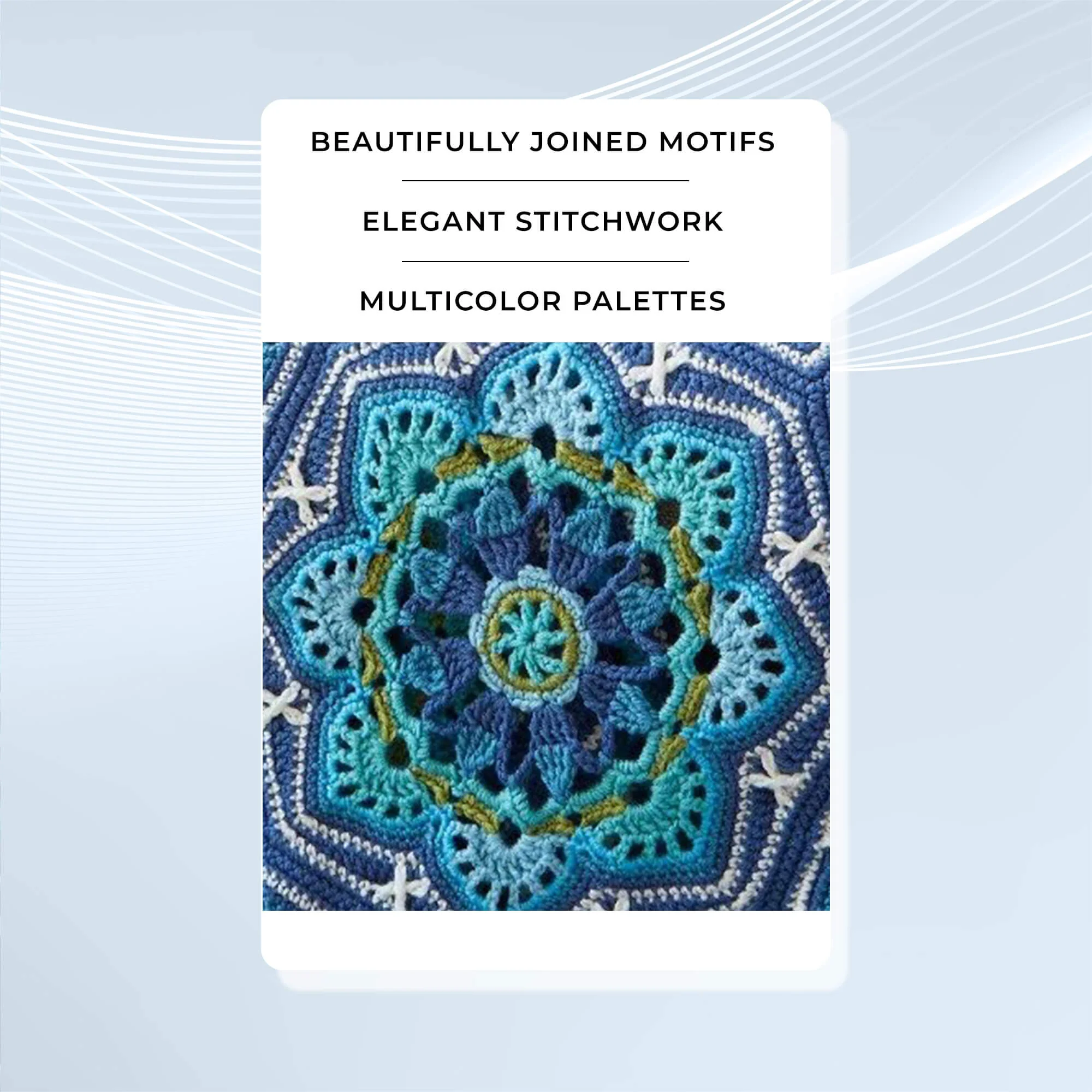 Light Blue Persian Tiles Throw - Image 6