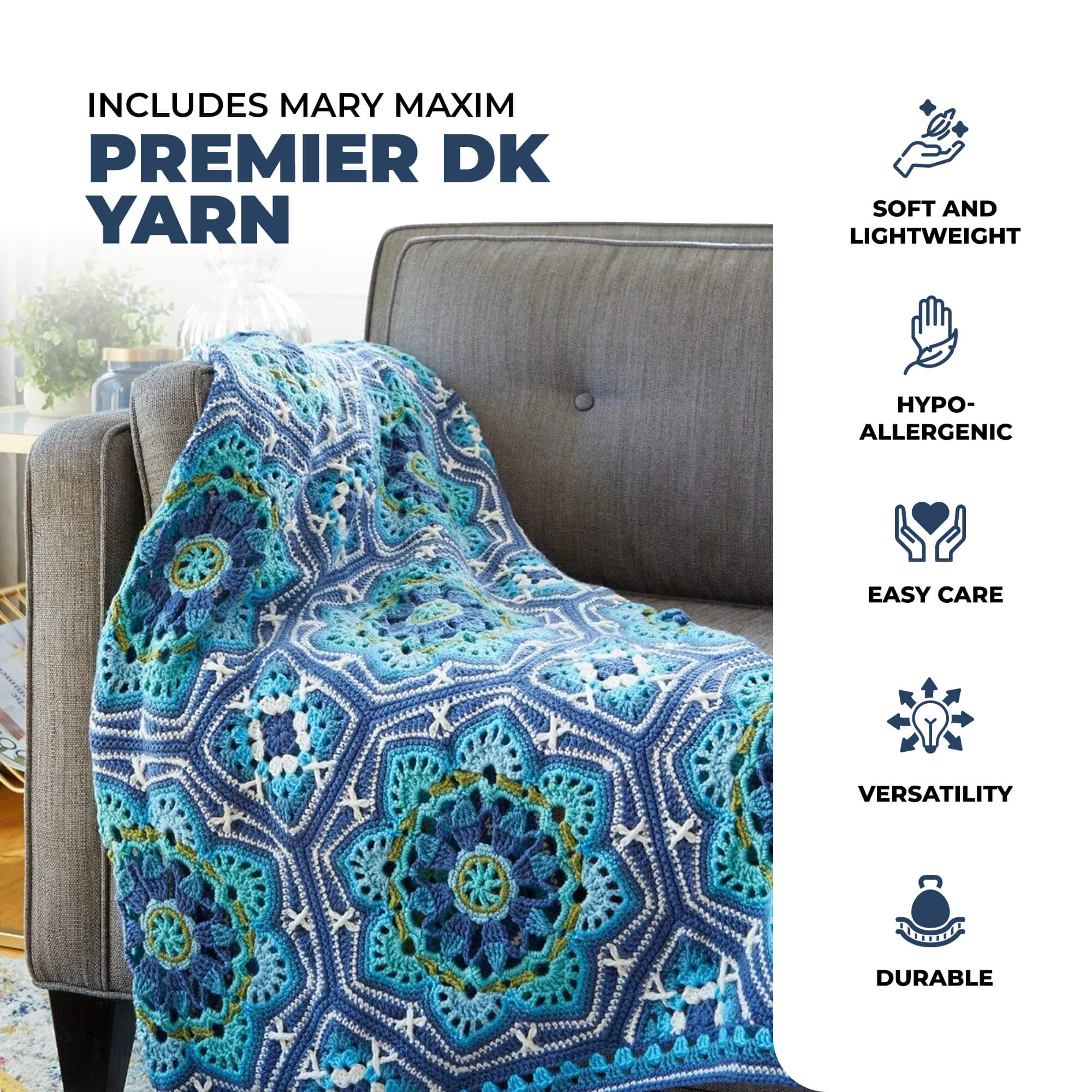 Light Blue Persian Tiles Throw - Image 8