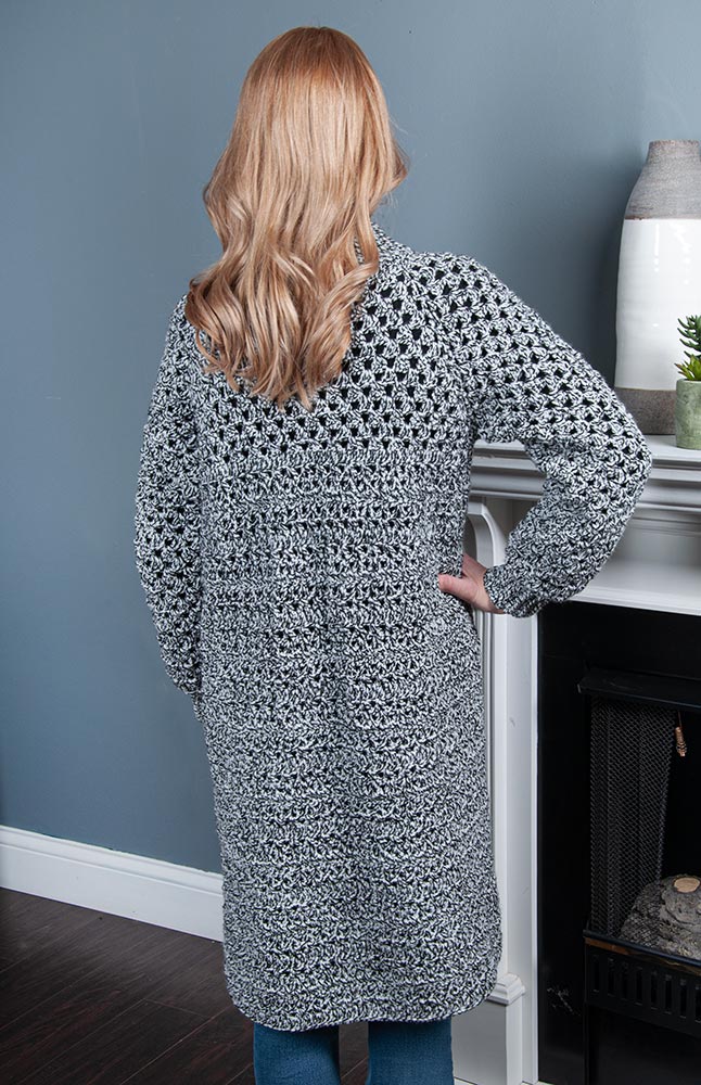 Long Crocheted Cardigan - Image 2
