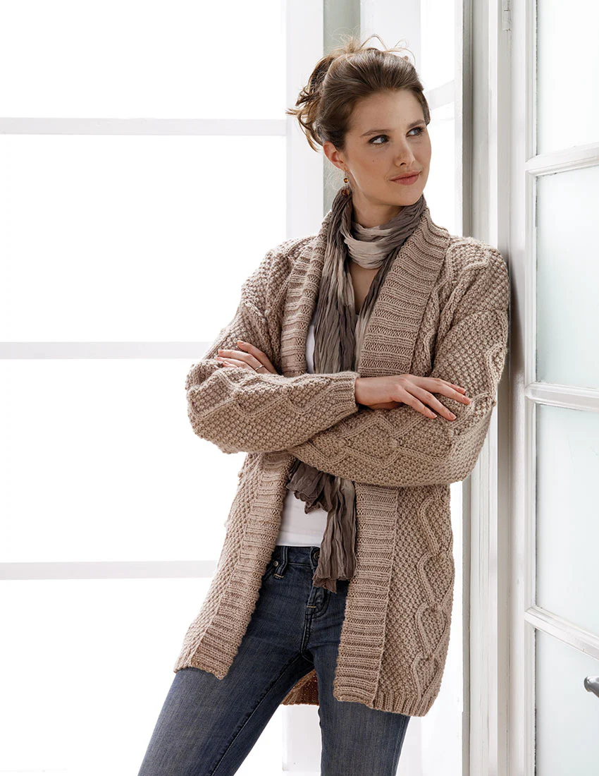 Long Textured Cardigan Pattern