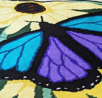 Majestic Butterfly Crochet Afghan - Image 2