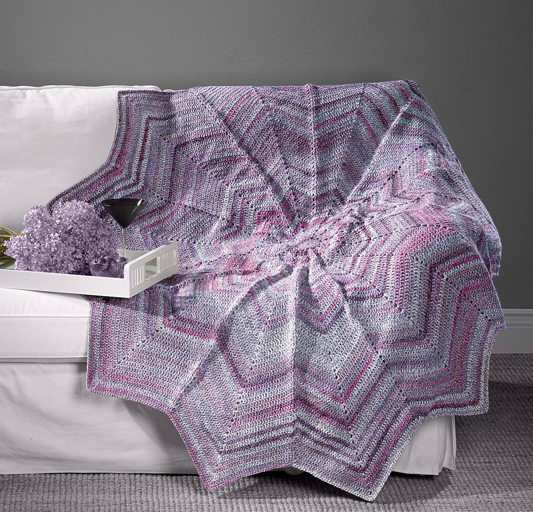 Marbled Spiral Throw Pattern