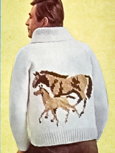 Ladies' or Youth Mare and Foal Cardigan Pattern - Image 2