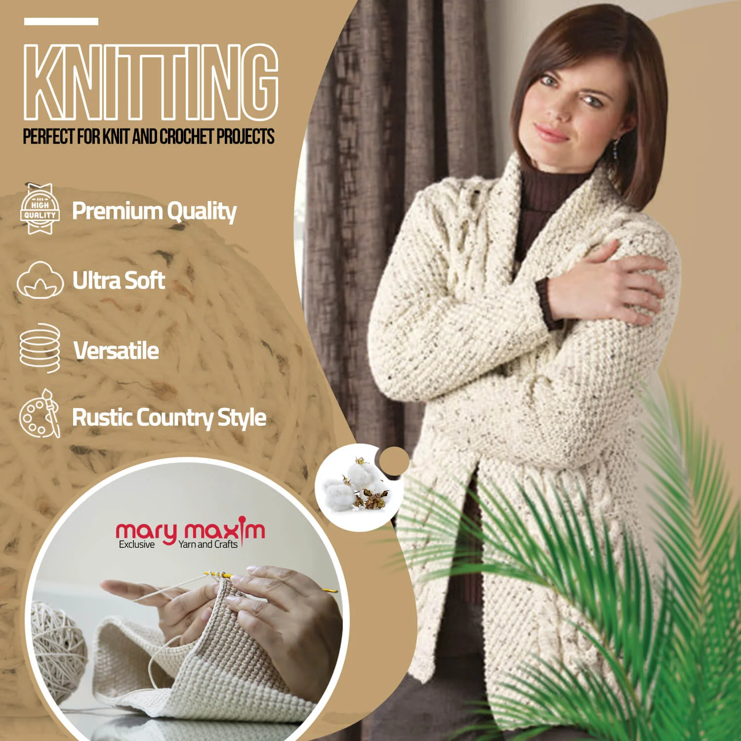 Mary Maxim Aran Irish Tweed Yarn - Image 17