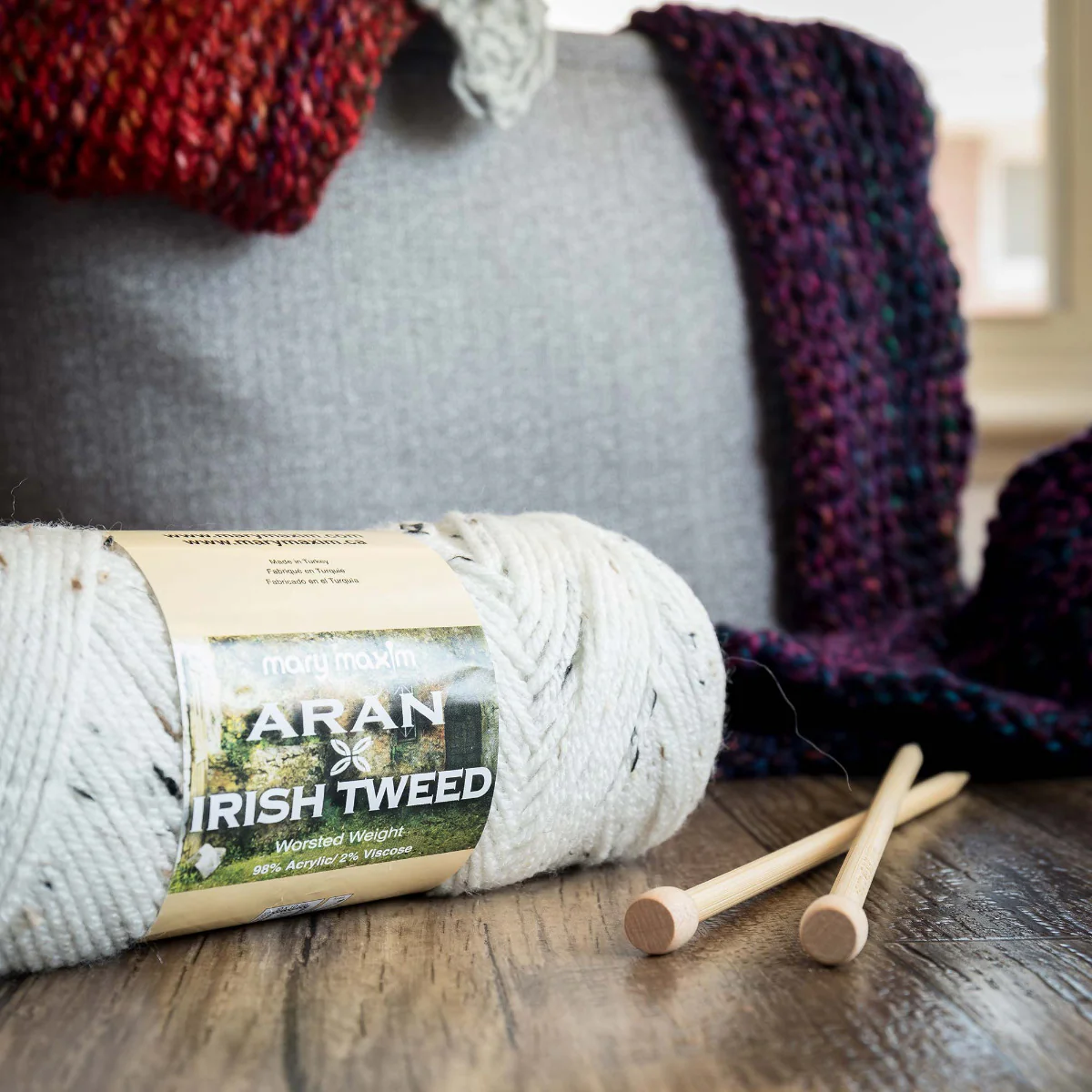 Mary Maxim Aran Irish Tweed Yarn - Image 6