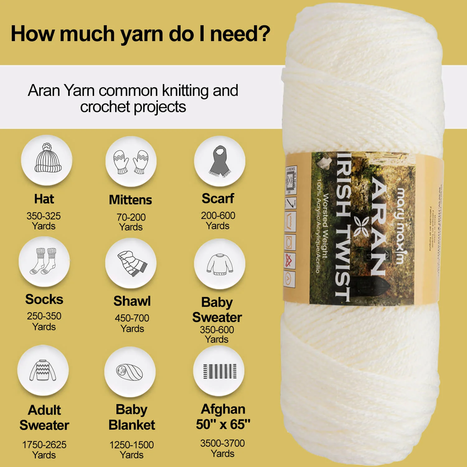 Mary Maxim Aran Irish Twist Yarn - Image 12