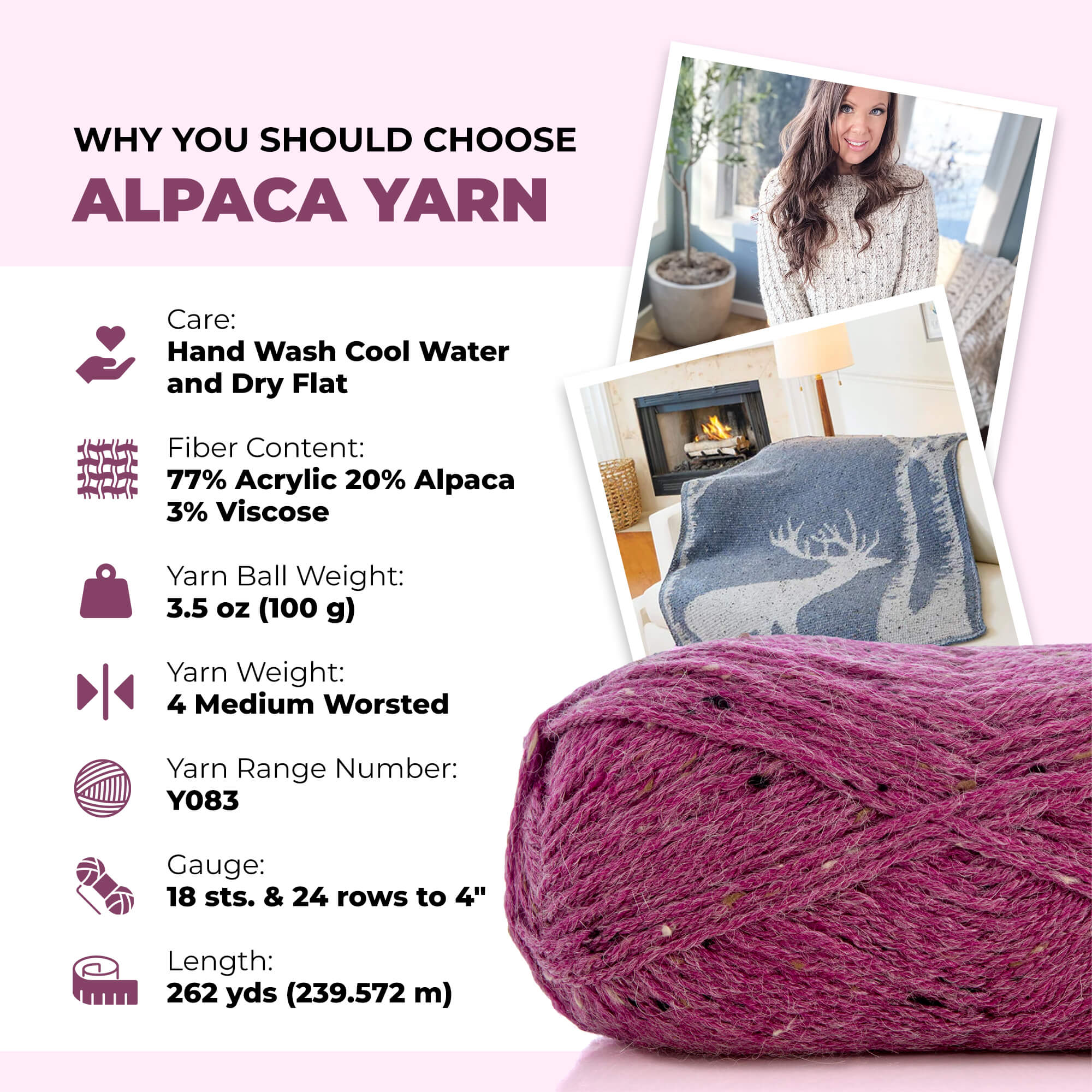Mary Maxim Natural Alpaca Tweed - Image 39