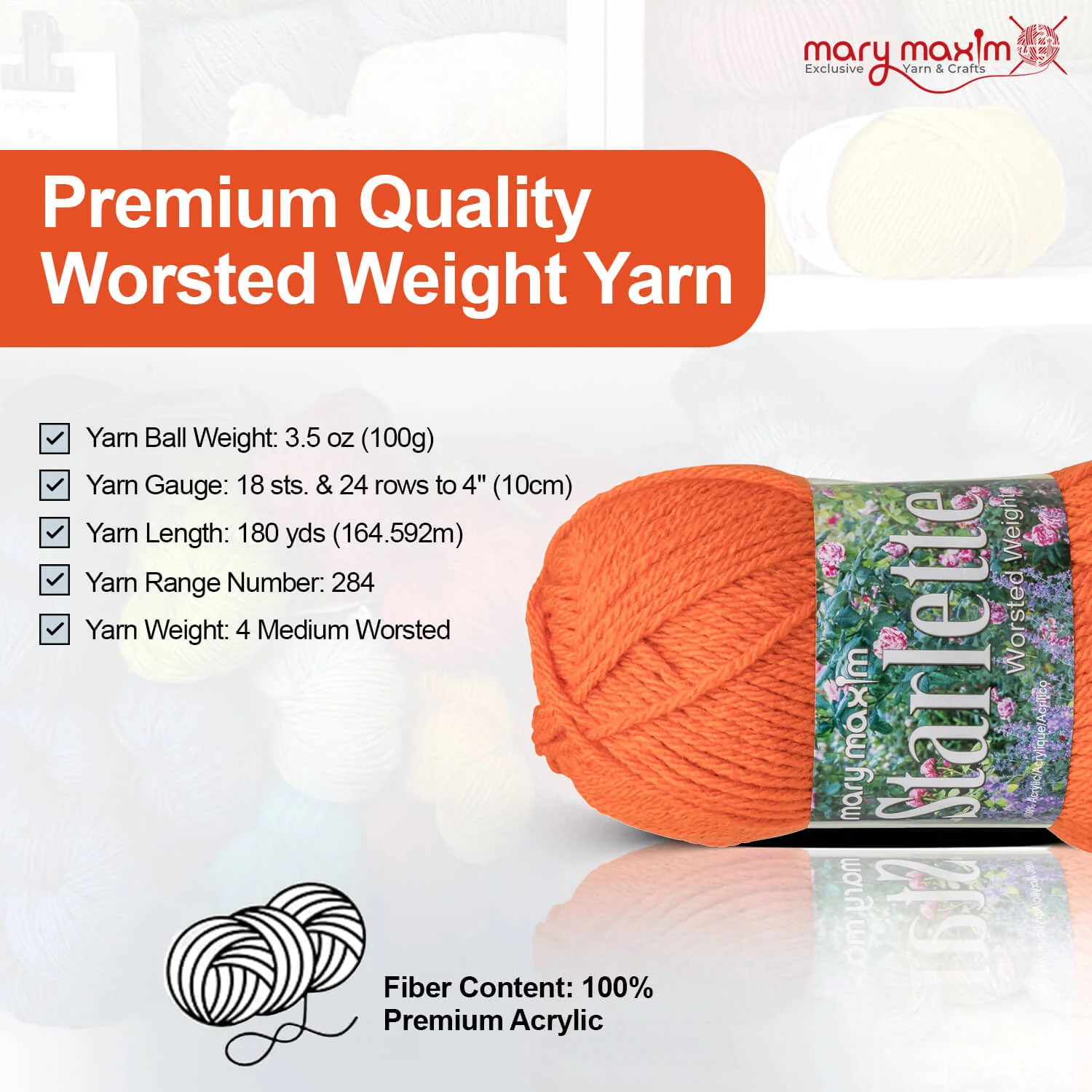 Mary Maxim Starlette Yarn - Image 107